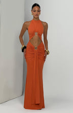 Aesha Maxi Dress - Burnt Orange