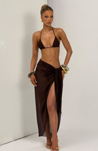 Suki Triangle Bikini Top - Plum Brown