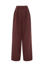 Kirsty Pants - Burgundy Pinstripe