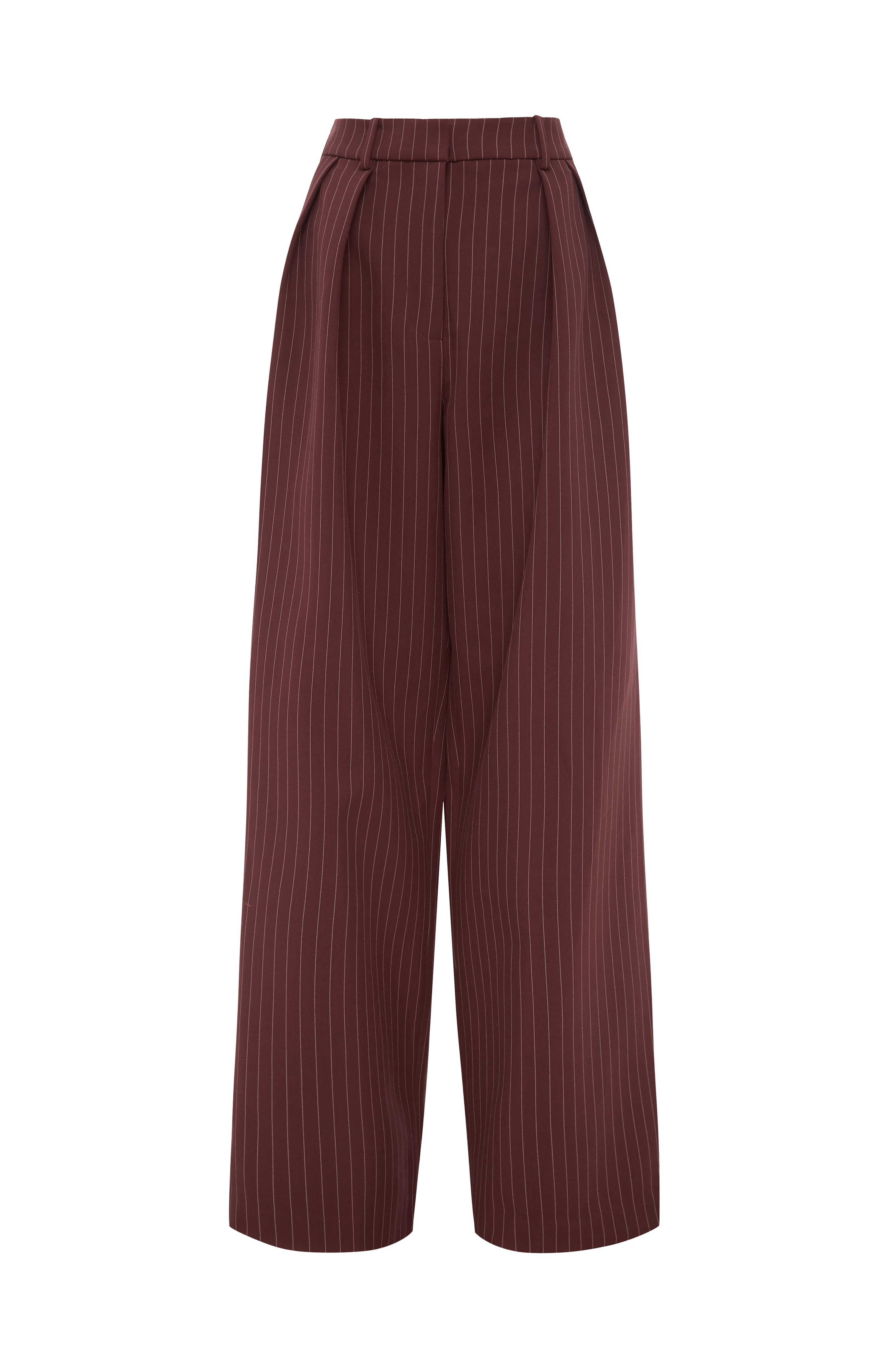 Kirsty Pants - Burgundy Pinstripe