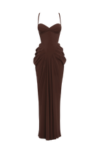 Lucille Maxi Dress - Plum Brown
