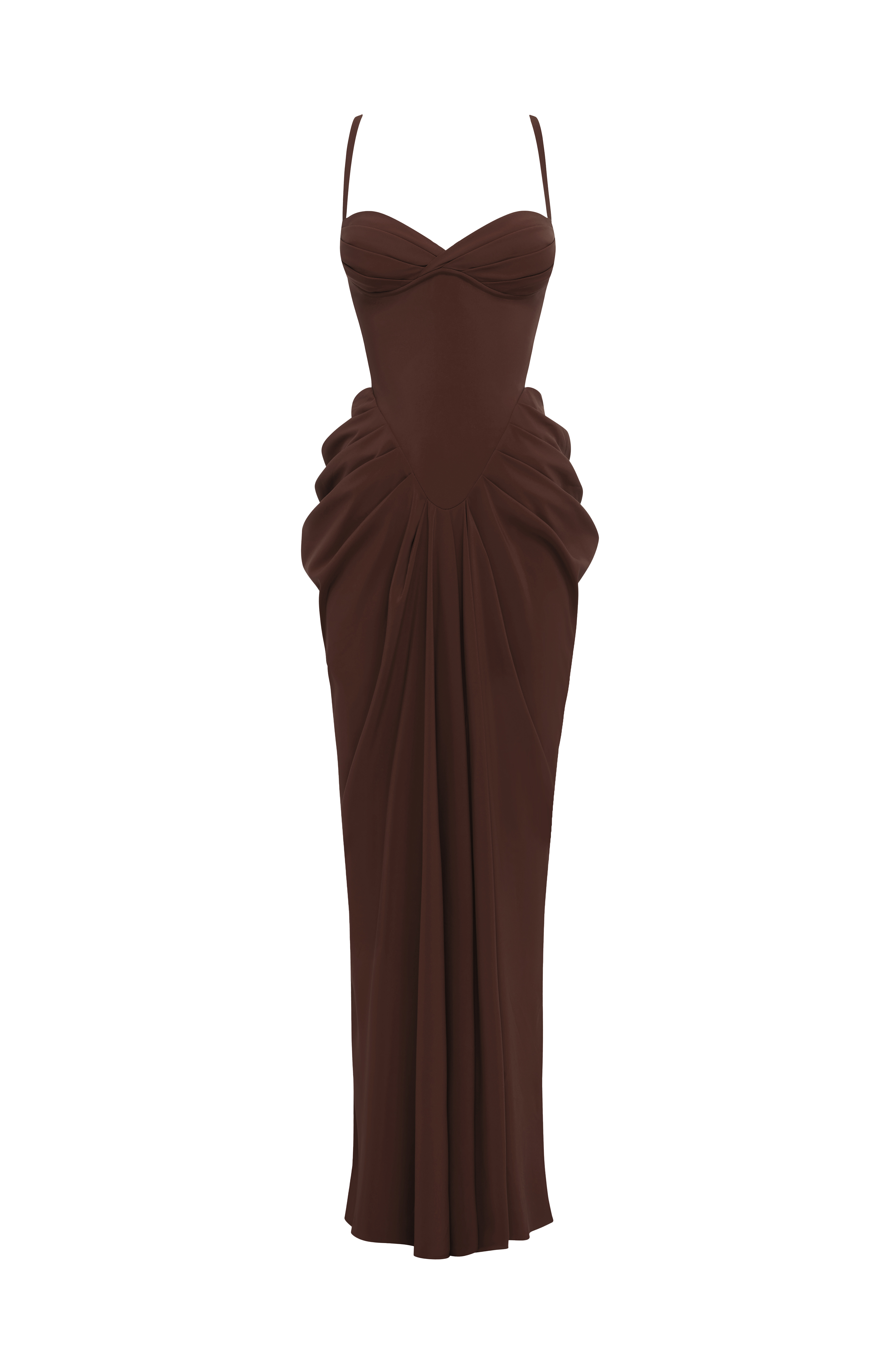 Lucille Maxi Dress - Plum Brown