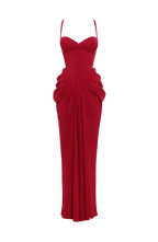 Lucille Maxi Dress - Deep Red