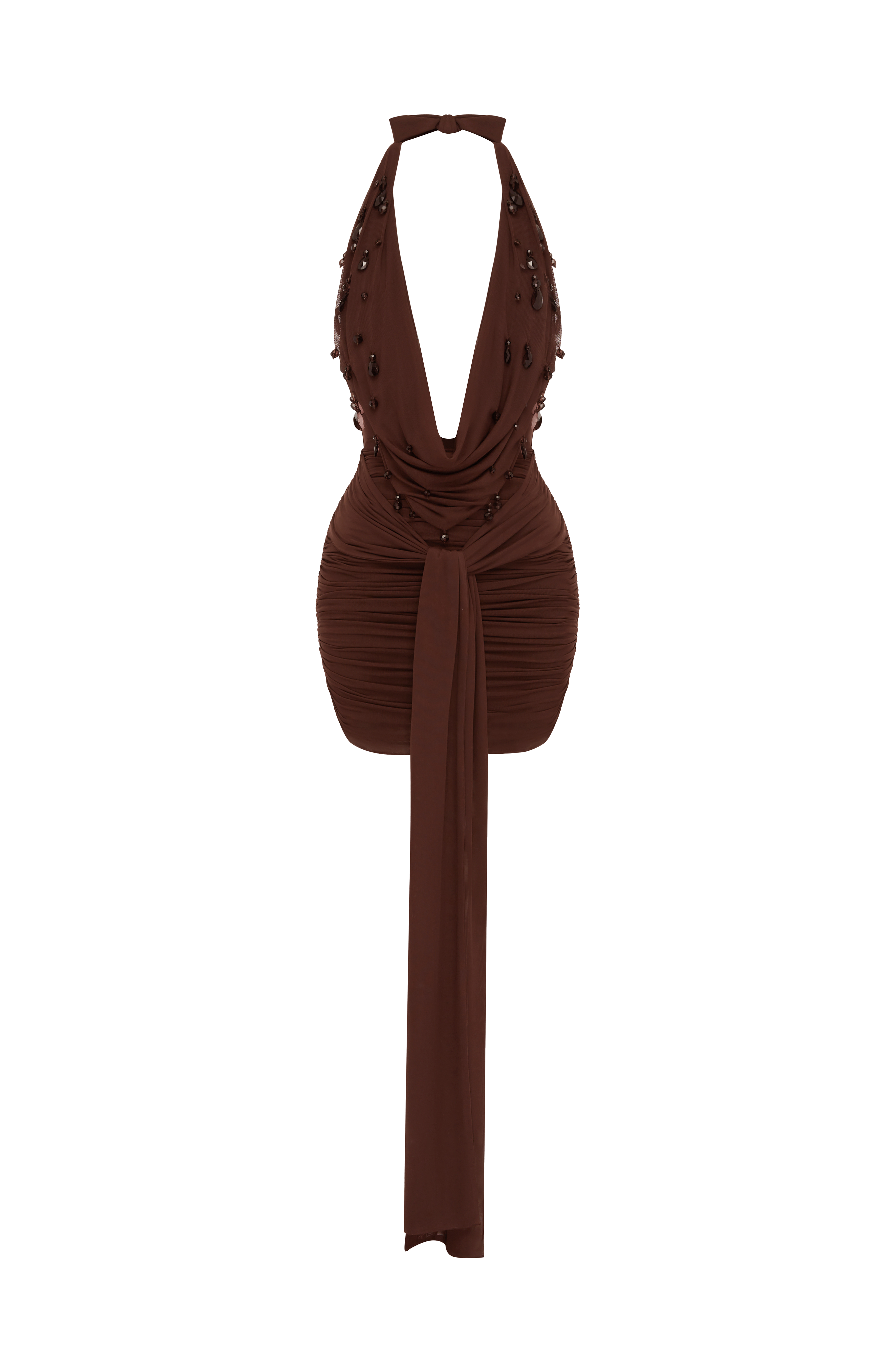 Melona Mini Dress - Plum Brown