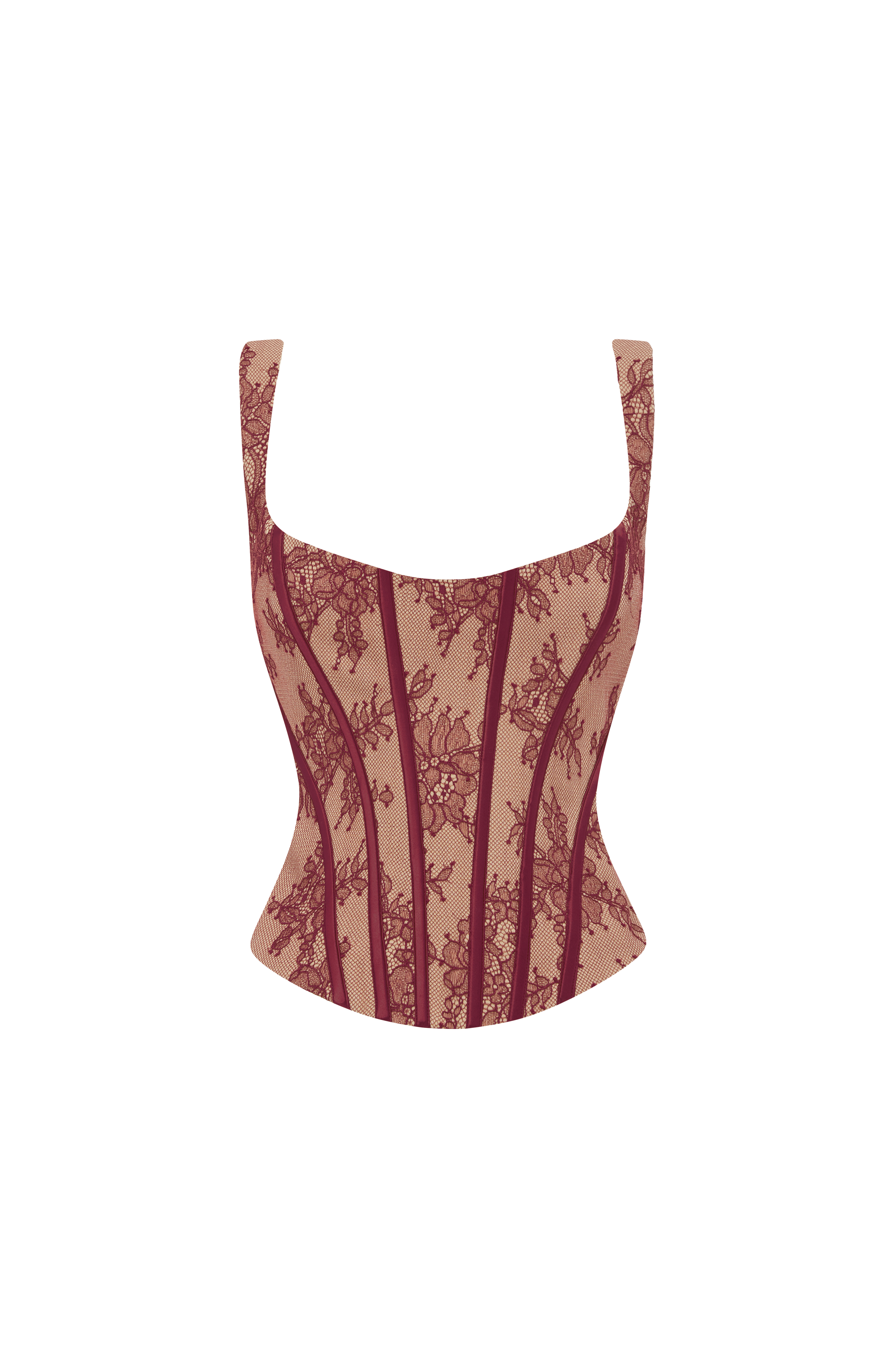 Nixie Corset - Burgundy Lace