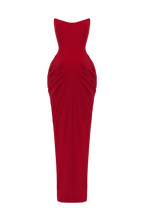 Noura Maxi Dress - Deep Red