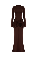 Oriane Maxi Dress - Plum Brown