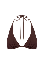 Pietra Triangle Bikini Top - Plum Brown