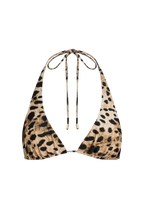 Pietra Triangle Bikini Top - Leopard Print