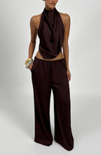 Hazel Top - Plum Brown