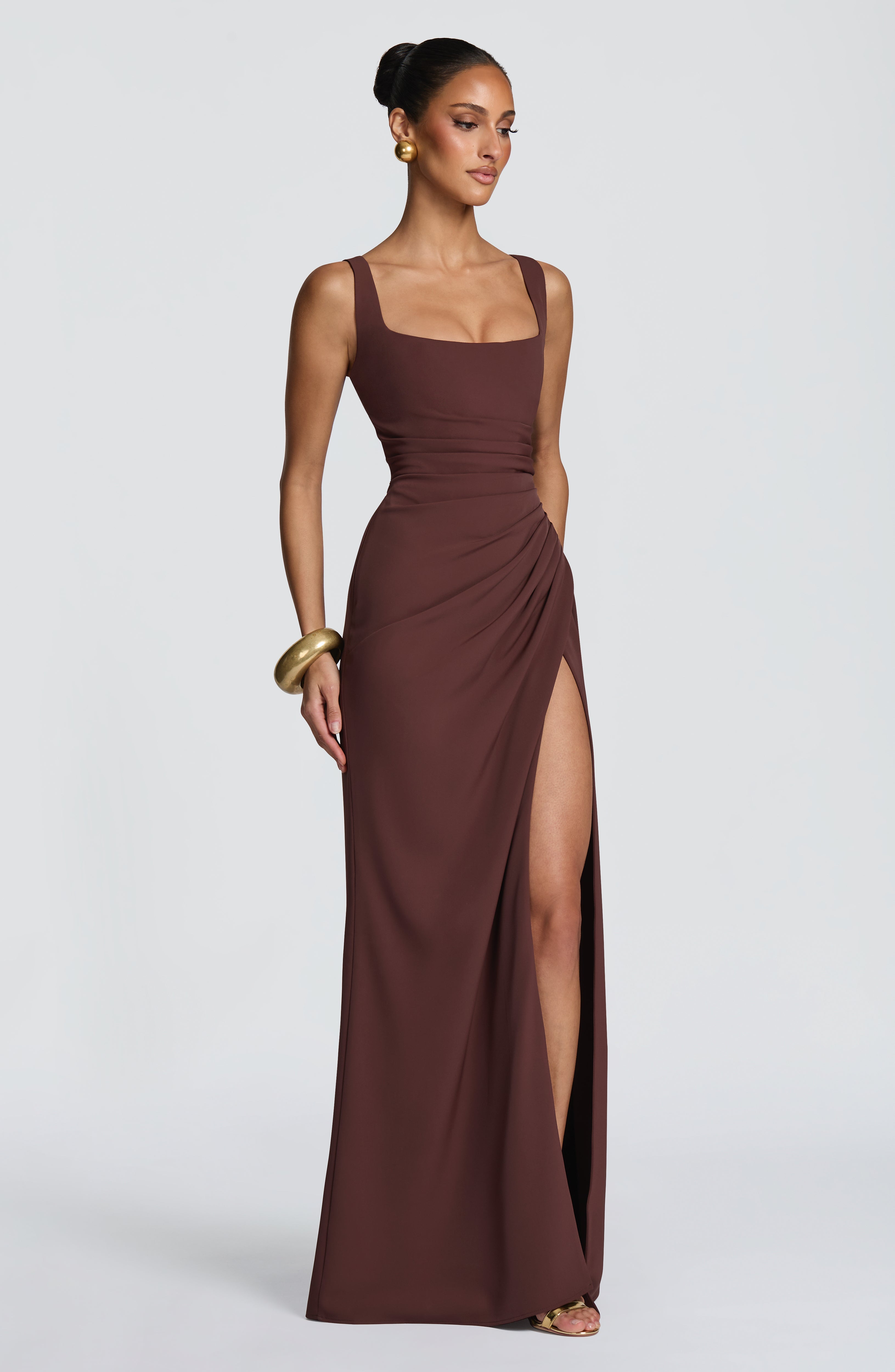 Laleh Maxi Dress - Plum Brown