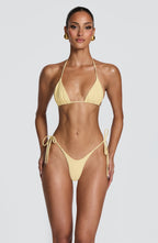 Suki Triangle Bikini Top - Lemon