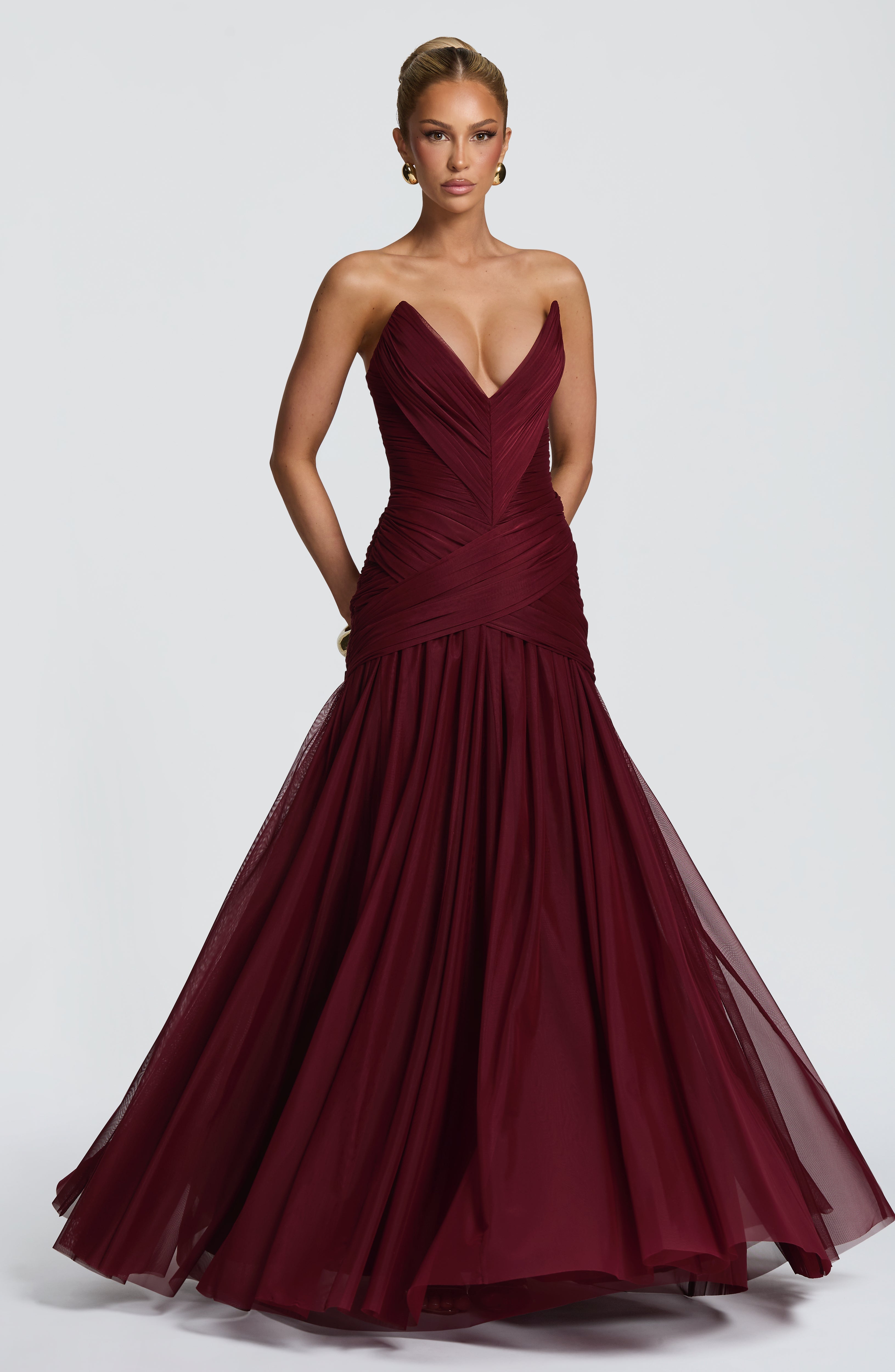 Persephara Maxi Dress - Cherry Lacquer