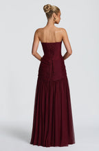 Persephara Maxi Dress - Cherry Lacquer