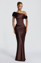 Ella Maxi Dress - Plum Brown