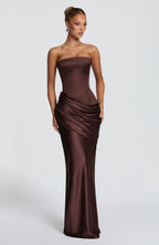 Ella Maxi Dress - Plum Brown