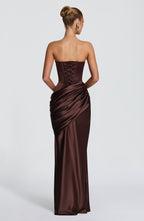 Ella Maxi Dress - Plum Brown