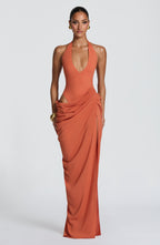 Adele Maxi Dress - Burnt Orange