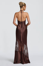 Agnetha Maxi Dress - Plum Brown