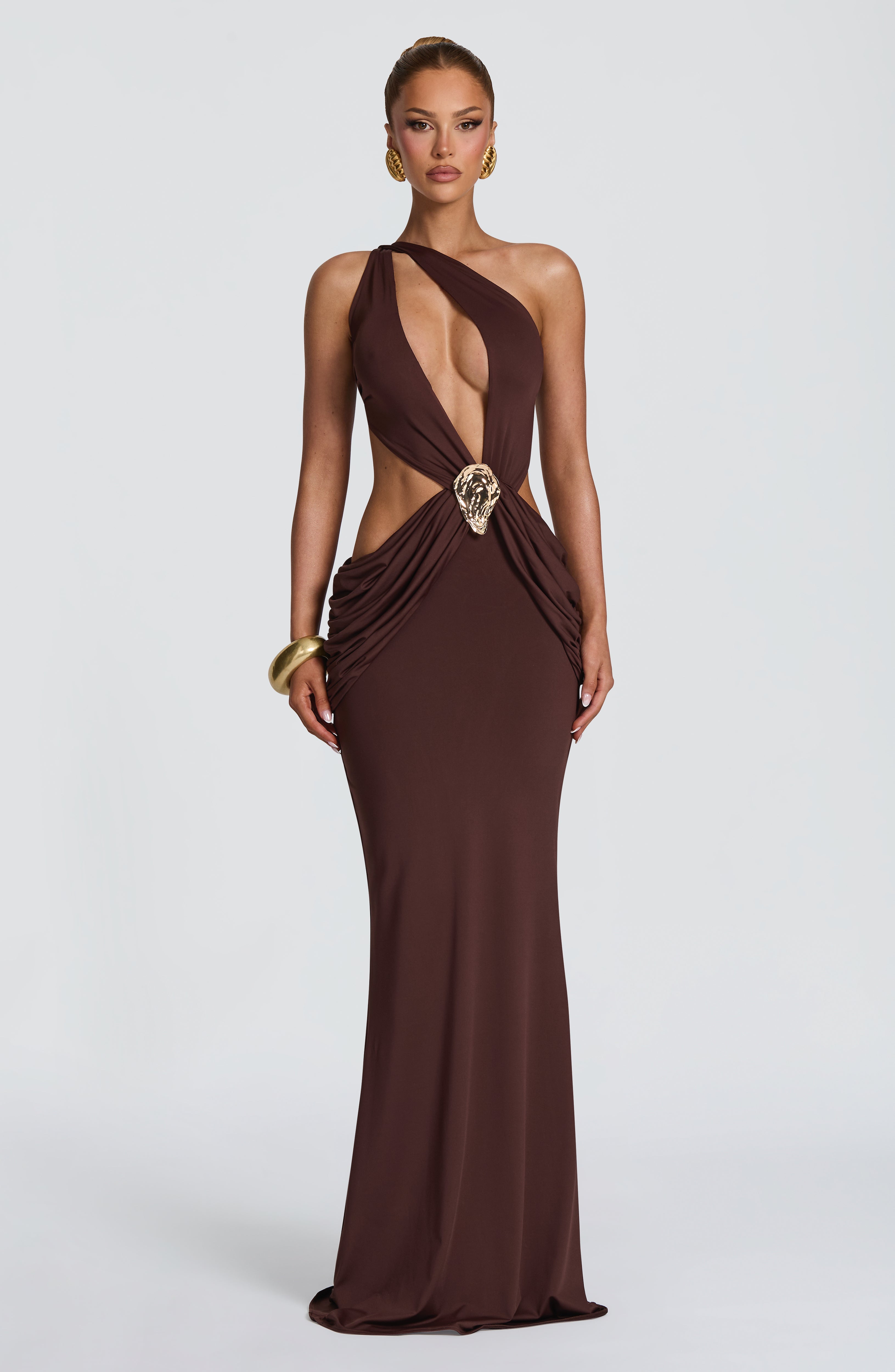 Onyx Maxi Dress - Plum Brown