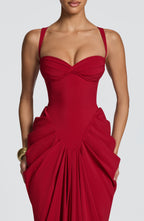 Lucille Maxi Dress - Deep Red