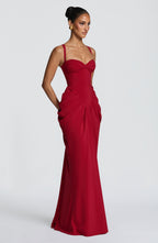 Lucille Maxi Dress - Deep Red
