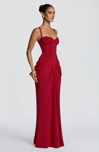 Lucille Maxi Dress - Deep Red