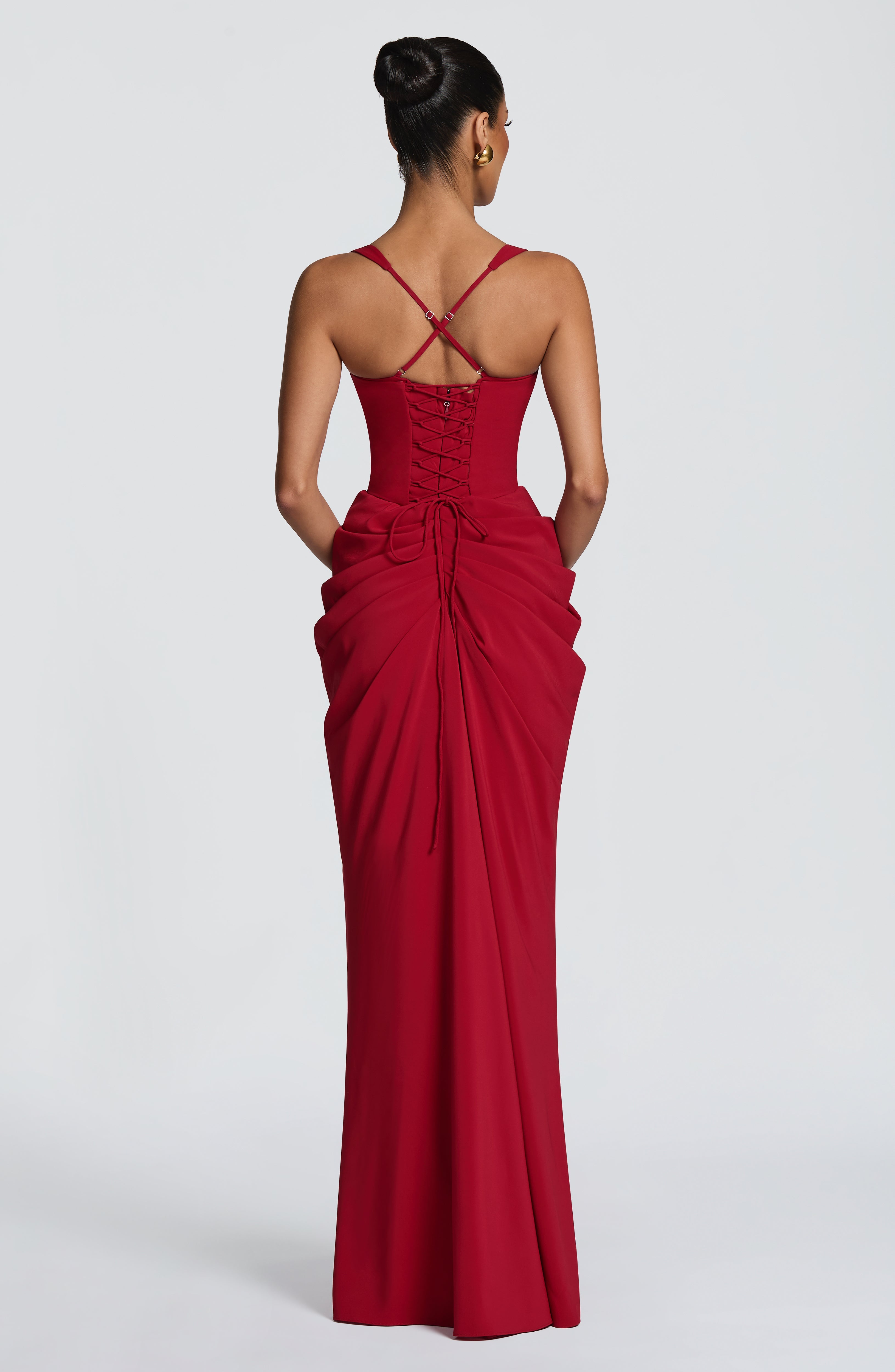 Lucille Maxi Dress - Deep Red