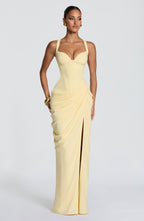 Elara Maxi Dress - Lemon