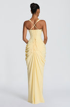 Elara Maxi Dress - Lemon