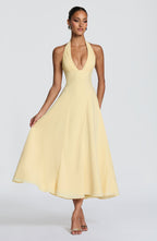 Hayden Midi Dress - Lemon