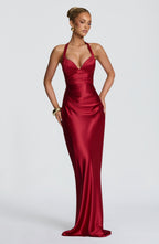 Ophelia Maxi Dress - Deep Red