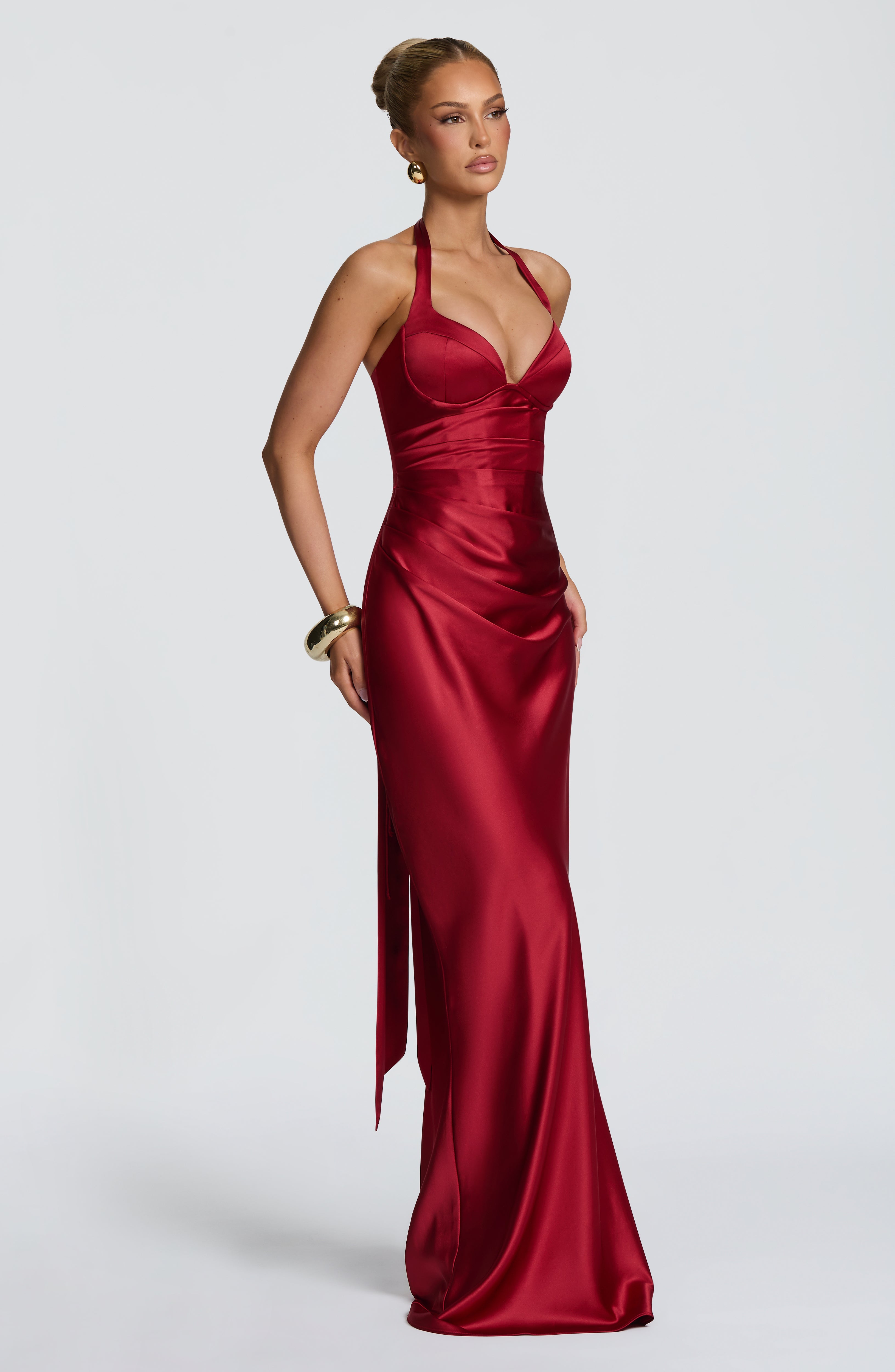 Ophelia Maxi Dress - Deep Red