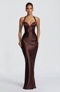 Ophelia Maxi Dress - Plum Brown