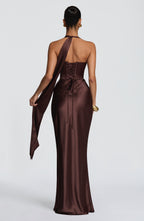 Ophelia Maxi Dress - Plum Brown