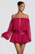 Deja Playsuit - Raspberry