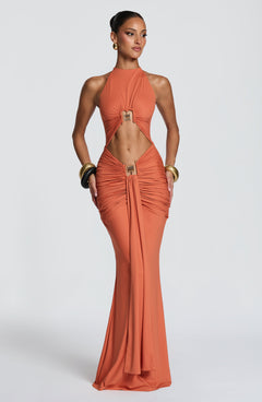 Aesha Maxi Dress - Burnt Orange