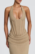 Neeka Maxi Dress - Beige