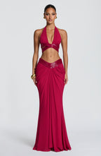 Sophie Maxi Skirt - Raspberry