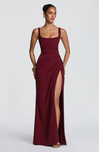 Laleh Maxi Dress - Cherry Lacquer