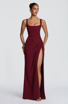 Laleh Maxi Dress - Cherry Lacquer
