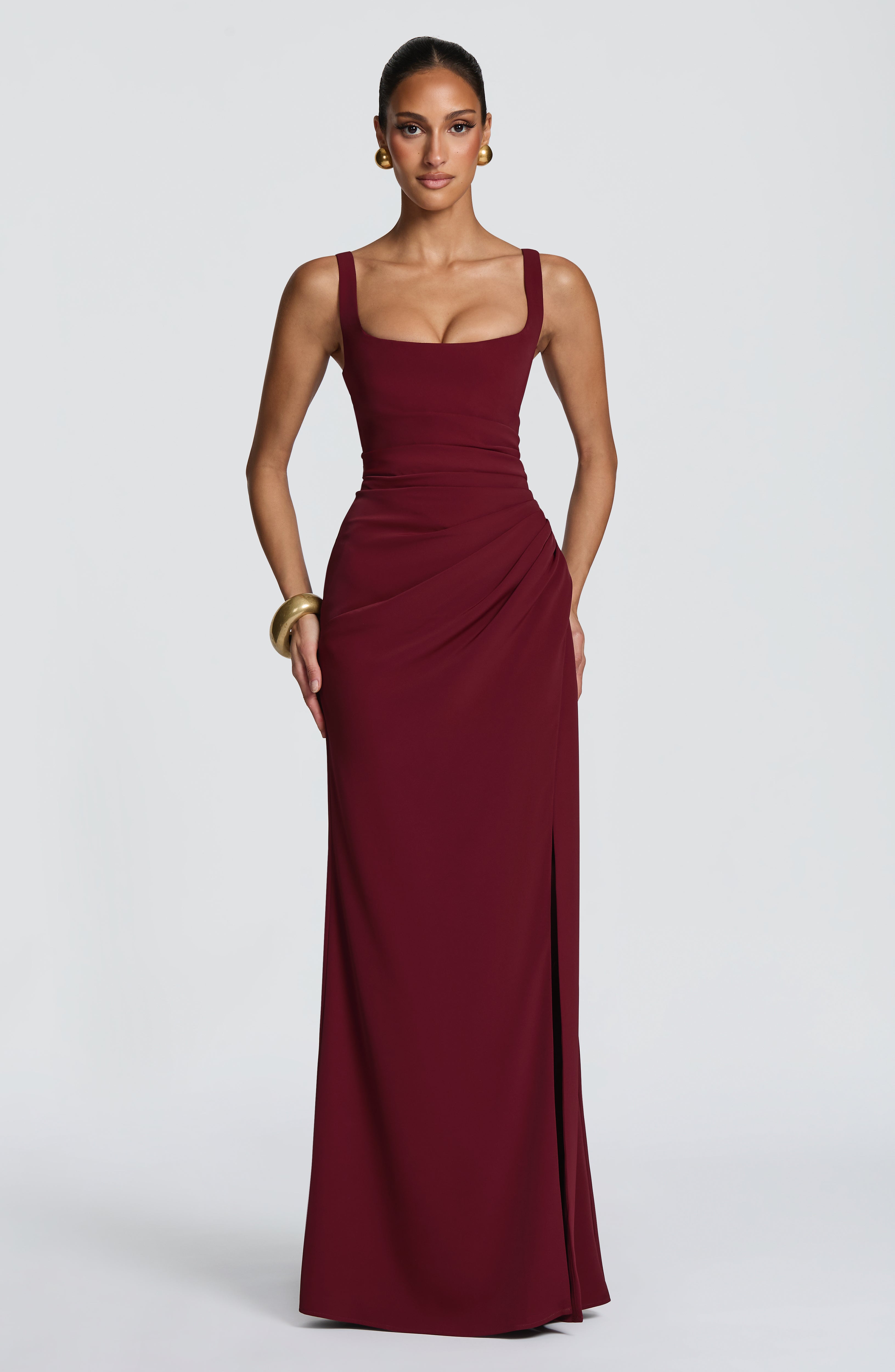 Laleh Maxi Dress - Cherry Lacquer