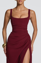 Laleh Maxi Dress - Cherry Lacquer