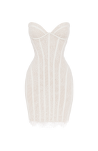 Sian Mini Dress - Ivory Embellishment
