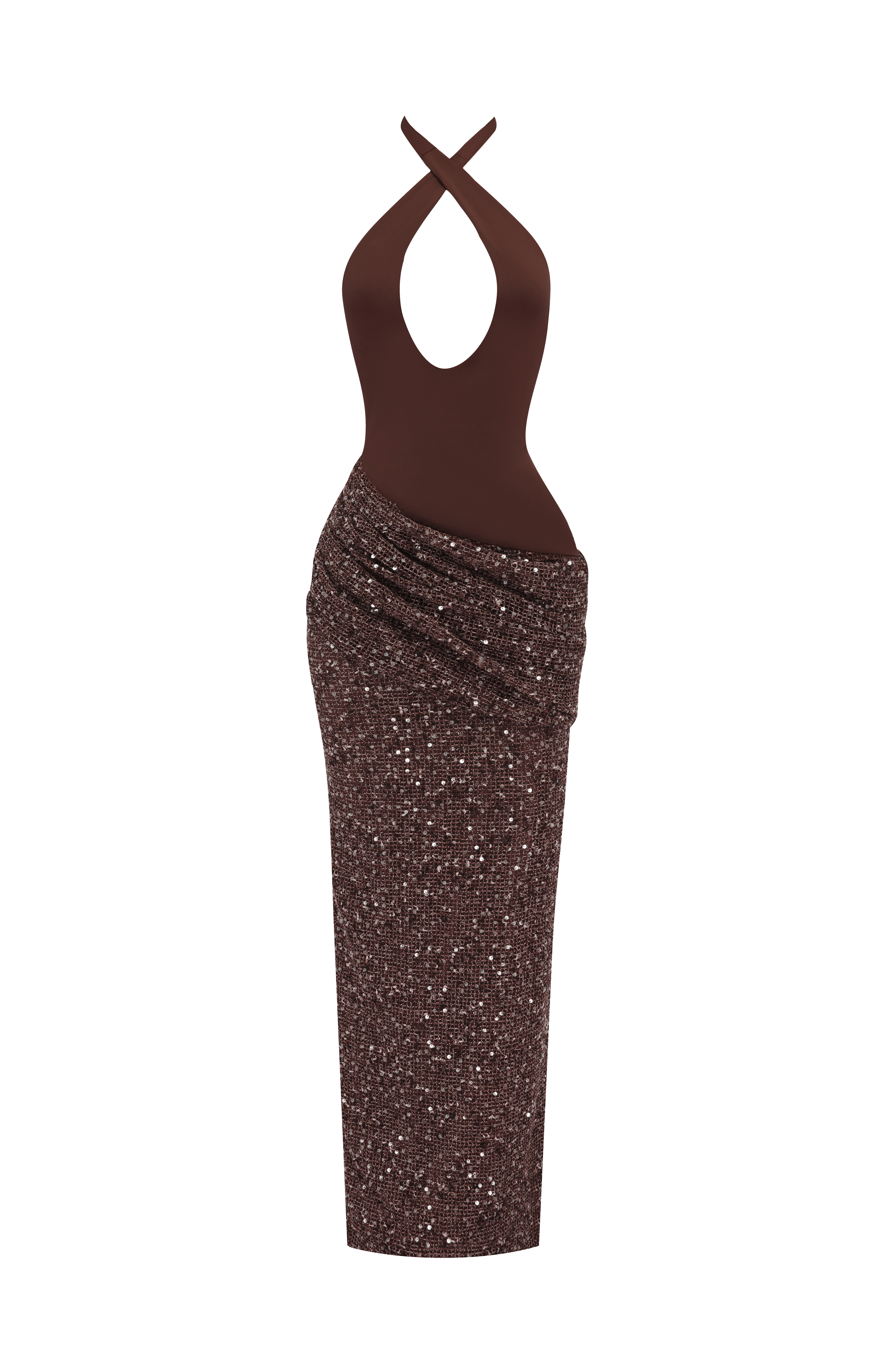 Solea Maxi Dress - Plum Brown