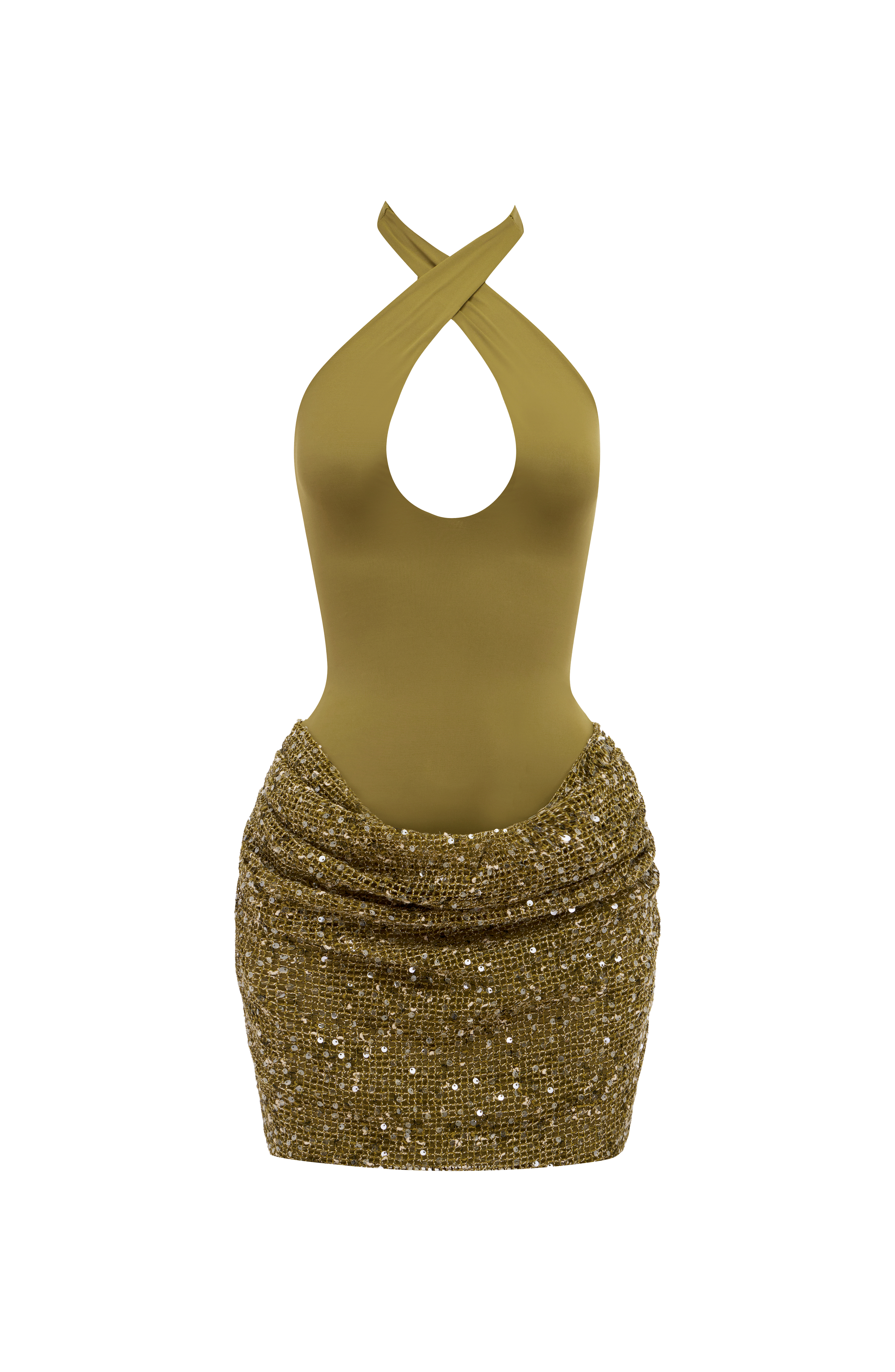 Solea Mini Dress - Deep Olive