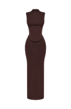 Soline Maxi Dress - Plum Brown
