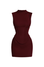 Soline Mini Dress - Cherry Lacquer