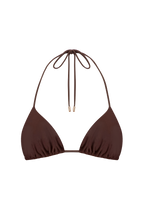Suki Triangle Bikini Top - Plum Brown