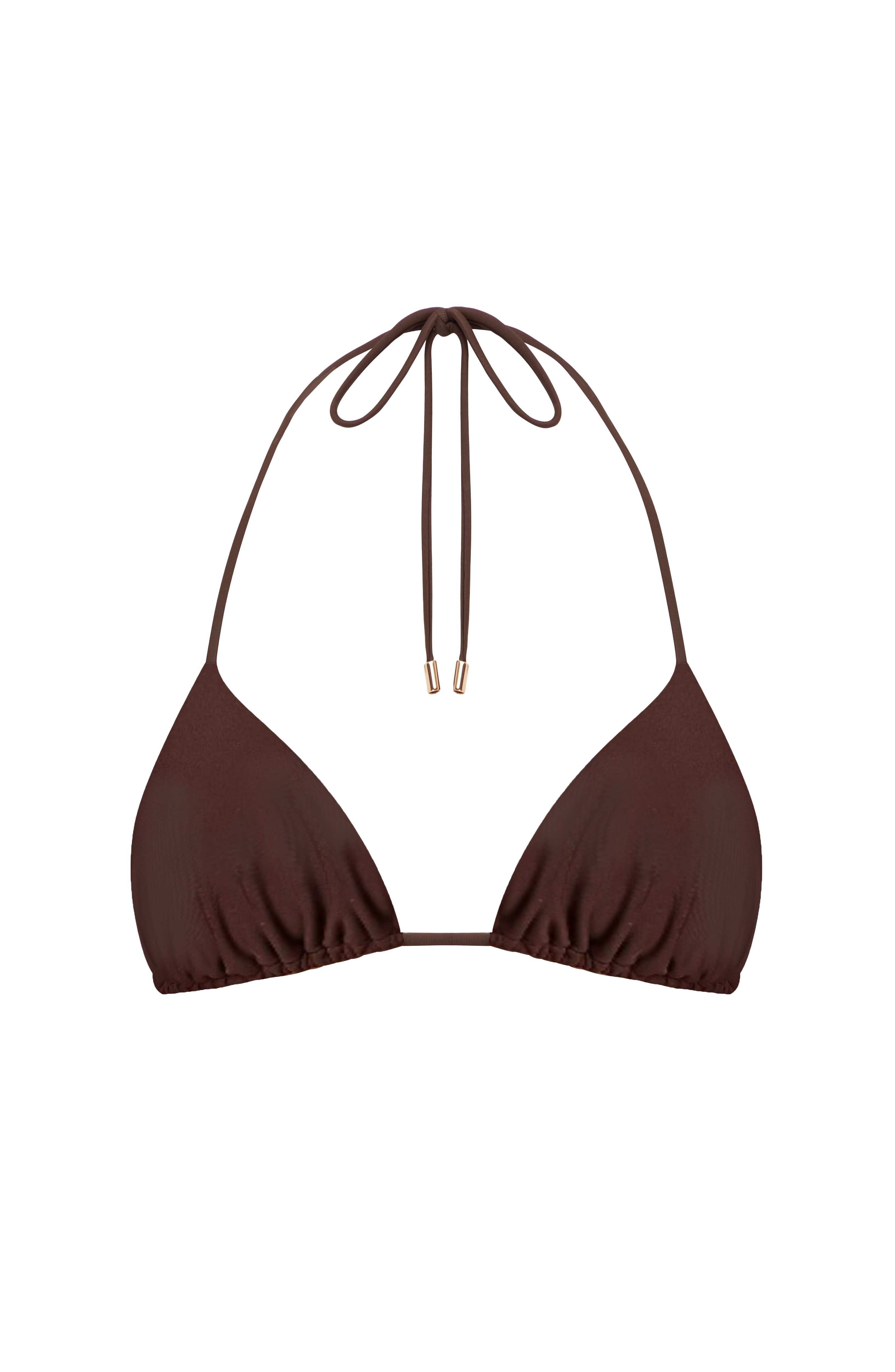 Suki Triangle Bikini Top - Plum Brown